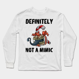 Roleplaying Mimic Creature RPG Joke Meme DM PnP Christmas Long Sleeve T-Shirt